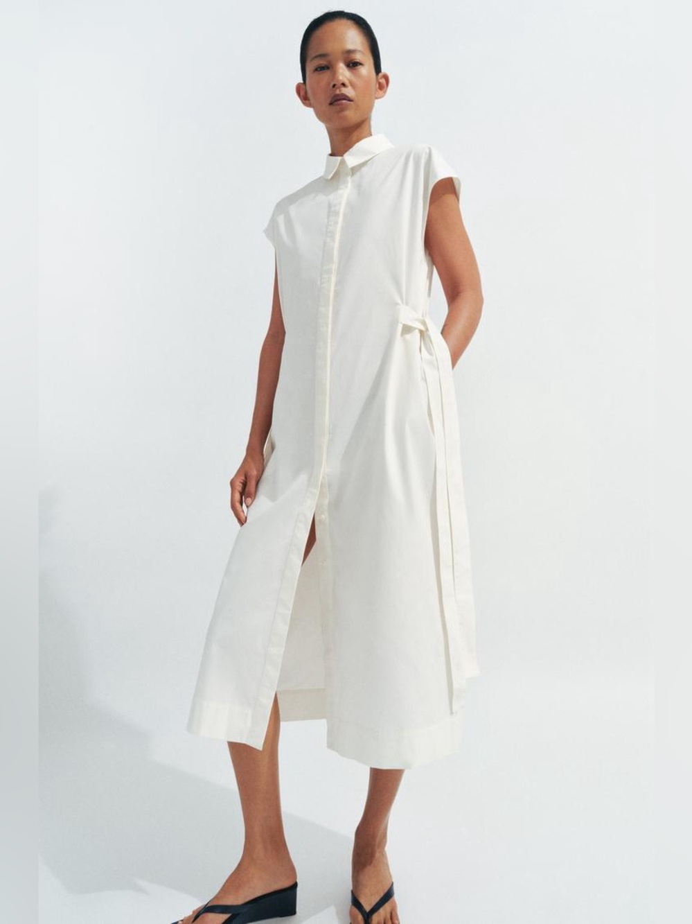 ZARA TIED SHIRT DRESS ZW COLLECTION